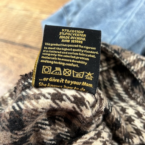 Kleep Blue Brown Brick Layer Jean Jacket‎ Boys 7/8  Premium Washed Cotton Denim - Picture 10 of 10